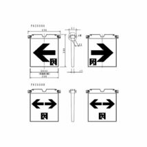 SH4689【通路表示板】Panasonic FK20088★パナソニック 両B級 天井埋込両面★通路誘導灯用表示板 B級BL/BH形兼用★未使用★_画像8