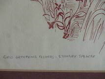 イギリスの画家　スタンレー・スペンサー（Stanley Spencer）「Girls gathering flowers 」　リトグラフ31/75 ロンドンで購入_画像6
