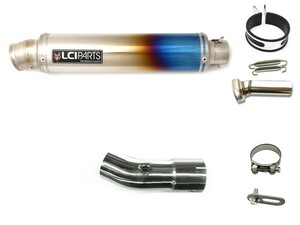  Yamaha FZ8 FAZER8 feather 2008-2016 LCIPARTS LCI round full titanium slip-on muffler 