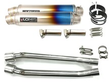 カワサキ ZZR250 1990-2007 LCIPARTS LCI ラウンドフルチタン スリップオン マフラー_画像1