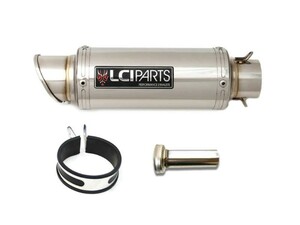 汎用　LCIPARTS　ショートステンレスマフラー　差込径38.5mm