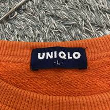 OLD UNIQLO オールドユニクロ 紺タグ スウェット トレーナー サイズL オレンジ メンズ トップス 最落なし （V11）_画像6