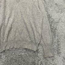 Cashmere カシミア ニット セーター Vネック サイズ40 グレー 灰色 メンズ トップス 最落なし （D12）_画像5