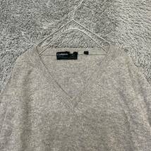 Cashmere カシミア ニット セーター Vネック サイズ40 グレー 灰色 メンズ トップス 最落なし （D12）_画像3