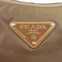 67901★1円スタート★PRADA プラダ 新品同様美品 三角ロゴ トライアングルロゴ ハンドバッグ ナイロン サフィアーノレザー ブラウン_画像6