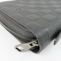 68025★1円スタート★LOUIS VUITTON ルイヴィトン 新品同様美品 ジッピーXL ダミエアンフィニ ラウンドファスナー長財布 レザー オニキス_画像4