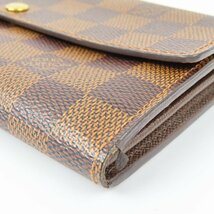 68206★1円スタート★LOUIS VUITTON ルイヴィトン 外極美品 サラ 長財布 ヴィンテージ USA ダミエ エベヌ カード10_画像3