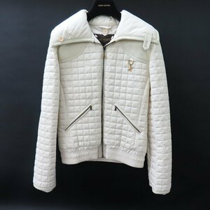 68448★1円スタート★LOUIS VUITTON ルイヴィトン 新品同様美品 キルティングジャケット フード付き ロゴ ダウンジャケット ラムスキン