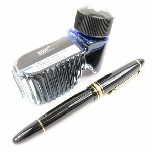 68439★1円スタート★MONTBLANC モンブラン 新品同様美品 マイスターシュテック インク付 ペン先14K 585 筆記用具 万年筆 ゴールド