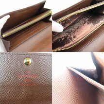 68206★1円スタート★LOUIS VUITTON ルイヴィトン 外極美品 サラ 長財布 ヴィンテージ USA ダミエ エベヌ カード10_画像10