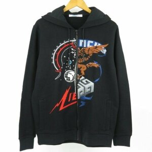 67960★1円スタート★GIVENCHY ジバンシィ 未使用品 フーディ 服 トップス S ジップアップ パーカー コットン ブラック