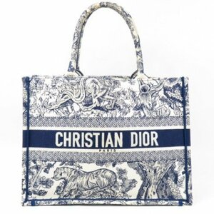 68156★1円スタート★Christian Dior クリスチャンディオール 極美品 ブックトート ミディアム 現行 定価44.5万 虎 タイガー トートバッグ