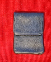 Ｎo.10 Ｓoft Ｌeather Ｕtility Ｐouch・黒ヌメ革ポーチ・高さ:12cm 幅：8㎝マジックテープ開閉・Made in USA