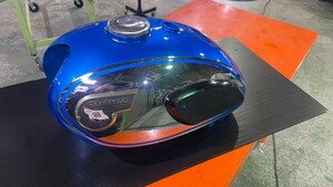 カワサキ ガソリン フューエル タンク W1 W1S SA ダブワン　w2 w3 青　ブルー　Kawasaki fuel tank gas 