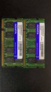 QNAP純正品【2G×2枚セット】ADATA PC2-6400S(DDR2-800) 計4G 中古メモリー ノートPC用 DDR2 即決 動作保証　【送料無料】