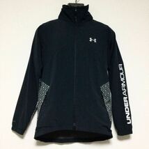 UNDER ARMOUR/アンダーアーマー☆ストーム☆ウインドブレーカー☆裏地付き/ストレッチ/ジャケット/ジャージ/ゴルフウェア/ダークグリーン/M_画像1