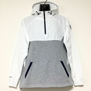 UNDER ARMOUR/アンダーアーマー☆ストーム☆ハーフジップ/ウインドシャツ☆パーカー/スウェット/ジャケット/ジャージ/白×グレー/大きめ/XL