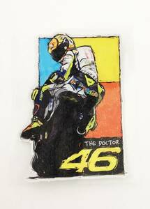 ST-044 MotoGP 46 バレンティーノ ロッシ Rossi YAMAHA AGV 3M ステッカー 反射剤入り