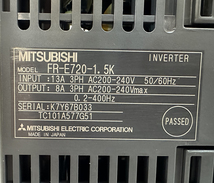 MITSUBISHI 三菱 FR-E720-1.5K インバーター 2台セット 初期不良返品対応可_画像5