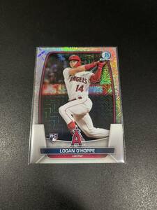 2023 bowman chrome mega mojo refractor logan o'hoppe topps RC