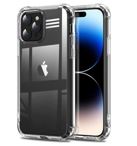 2個セット iphone14 Pro クリア ラバー シリコン ケース ショック軽減 iphone 14Pro カバー TPU ソフトケース クリア 透明 ケース