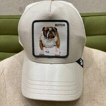YK-2632 中古品 THE FARM GOORIN BROS 帽子 キャップ サイズ表記 ONE SIZE 頭周り約58-63cm BUTGH ブッチキャップ #犬#ブルドッグ_画像2