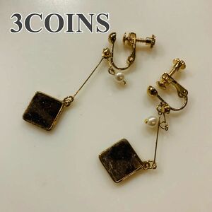 【試着のみ】3coins スリーコインズ スリコ イヤリング ゴールド ヒョウ柄