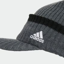 ★アディダス ゴルフ ADIDAS GOLF 新品 メンズ 保温 つば付き ビーニー ニット帽 キャップ 帽子 灰 57-60cm [HC62491N-5760] 七★QWER★_画像3