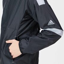 ★アディダス adidas 新品 メンズ 防風 保温 裏起毛 トレーニング ウォーム ウインド ジャケット 黒灰 [HK9810-M] 二 壱★QWER★_画像5