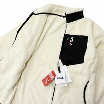 ★フィラ FILA 新品 メンズ 暖かい ボア フリース 保温 防寒 防風 ジャケット アウター ブルゾン Mサイズ[442344-OWT-M] 一 三 壱★QWER★_画像5