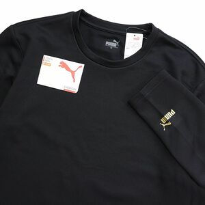 ★プーマ PUMA ゴルフ GOLF WARM 暖かい素材 メンズ ワッフル スウェットシャツ トレーナー 黒 XLサイズ [1FPU110-BLK-LL] 三 参★QWER★