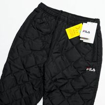 ★フィラ FILA 新品 メンズ UVカット 中綿 保温 防寒 快適 トレーニング ロング パンツ 黒 Lサイズ [443334-BK-L] 一 四 弐★QWER★_画像1