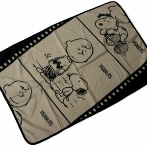 ★スヌーピー SNOOPY PEANUTS 新品 高品質 レトロ デザイン 保温 防寒 ひざ掛け ブランケット 灰 [MT34973-GRY] 一 ACC★QWER★