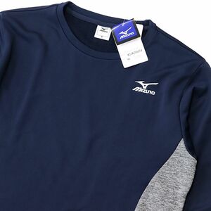 ●送料390円可能商品 ミズノ ゴルフ MIZUNO GOLF 新品 メンズ 暖かい 裏起毛 長袖 Tシャツ ロンT 紺 [K2JA2S5014-NVGY-L]一 三 弐★QWER