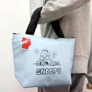 ★スヌーピー ピーナッツ SNOOPY PEANUTS 新品 便利 保冷 保温 トートバッグ ランチバッグ BAG かばん 鞄 [UT2373291-BLU] 一 六★QWER★