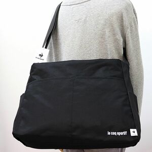 ★ルコック le coq sportif 新品 軽量 収納力 シンプル ななめ掛け ショルダーバッグ バッグ 鞄 かばん BAG 黒[36227-001]一 六★QWER★