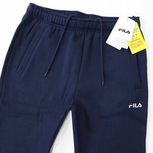 ★フィラ FILA 新品 メンズ UVカット 裏起毛 保温 カジュアル スウェット ロング パンツ 紺 XLサイズ [440348G-NV-LL] 一 四 参★QWER★