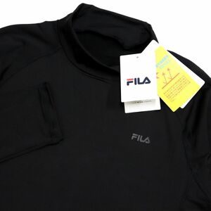 ●送料390円可能商品 フィラ FILA 新品 メンズ 裏起毛 ハイネック 長袖 コンプレッション シャツ XL [446952KBBK1N-LL] 一 三 参★QWER