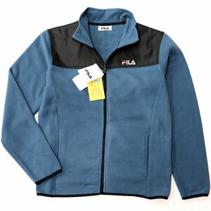 ★フィラ FILA 新品 メンズ 高品質 快適 保温 暖かい 厚手 UVCUT 両面 フリース ジャケット Mサイズ[442341-DBL-M] 一 二 壱★QWER