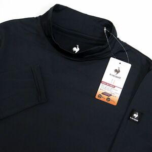 ★ルコック LE COQ ゴルフ GOLF 新品 メンズ 保温 裏起毛 ストレッチ 長袖 ハイネック シャツ 黒 XLサイズ [12807101N-LL] 一 三 参★QWER