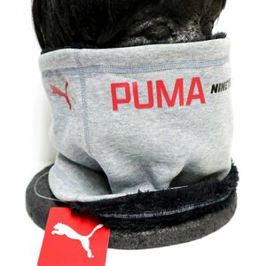 ●送料390円可能商品 プーマ ゴルフ PUMA GOLF 新品 保温 防寒 ボア フリース ネックウォーマー マフラー 灰 [054327-03] WEA★QWER★