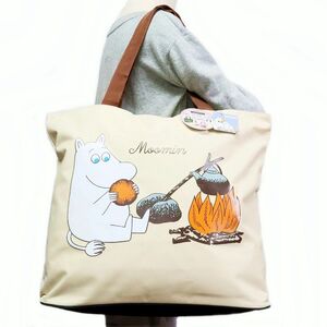 ★ムーミン MOOMIN 新品 便利 ファスナー付き 大容量 たっぷり入る トートバッグ BAG かばん 鞄 [MOOBAG-M01] 一 六★QWER★