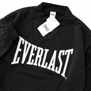 ★エバーラスト EVERLAST 新品 レディース 保温 裏フリース ビッグロゴ モックネック スウェット トレーナー[247736-05-M]一 三 壱★QWER