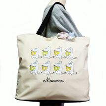 ★ムーミン MOOMIN 新品 便利 ファスナー付き 大容量 たっぷり入る トートバッグ BAG かばん 鞄 [MOOBAG-M02] 一 六★QWER★_画像1