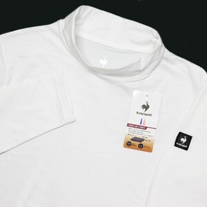 ★ルコック LE COQ ゴルフ GOLF 新品 メンズ 保温 裏起毛 ストレッチ 長袖 ハイネック シャツ 白 Lサイズ [12807001N-L] 一 三 弐★QWER