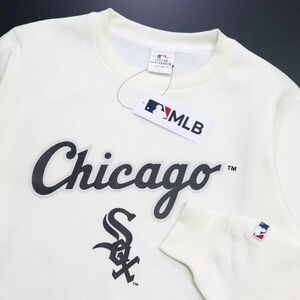 ★シカゴ ホワイトソックス White Sox MLB 新品 メンズ 保温 裏起毛 スウェット トレーナー Lサイズ [C0361MAT-N9-L] 一 三 弐★QWER★