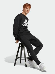 ★アディダス ADIDAS 新品 メンズ クルー スウェット フレンチテリー 裏毛 トレーナー 黒 Mサイズ[IC93241N-M] 二 壱★QWER★