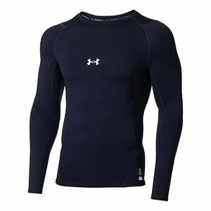 ●送料390円可能商品 アンダーアーマー UNDER ARMOUR COLDGEAR メンズ 長袖 コンプレッション シャツ 紺[13753734101N-3XL]三 零★QWER