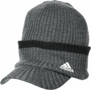 ★アディダス ゴルフ ADIDAS GOLF 新品 メンズ 保温 つば付き ビーニー ニット帽 キャップ 帽子 灰 57-60cm [HC62491N-5760] 七★QWER★