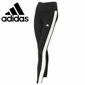 ●送料390円可能商品 アディダス adidas 新品 レディース 吸汗速乾 ハイウエスト レギンス タイツ 黒 L [AP6061971N-L] 四 弐★QWER QQAA